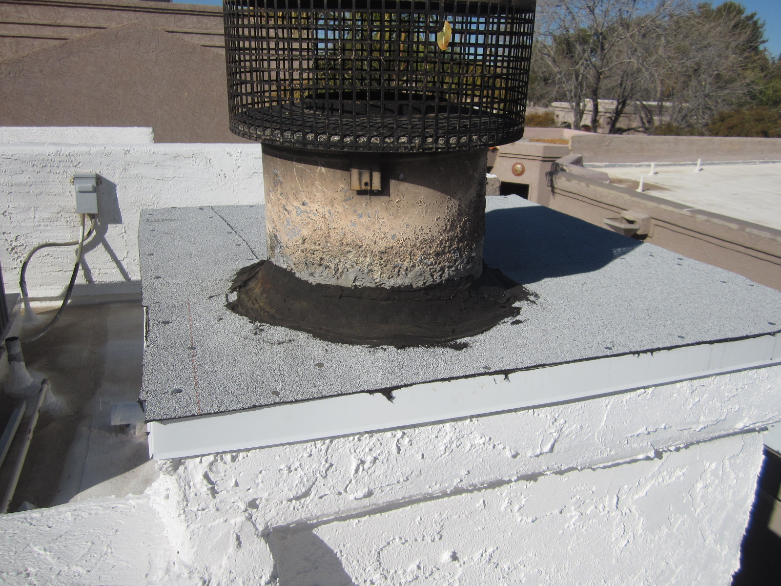 Improperly Sealed Fireplace Chimney Cap